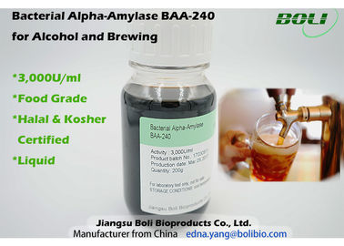 Alpha BÊLEMENT bactérien d'Amylasee - 240, 3000 U/ml d'amylase-alpha de brassage d'enzymes