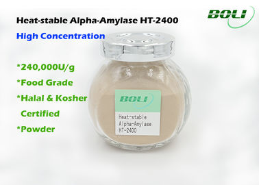 Enzyme 240000 catégorie comestible d'U d'amylase-alpha de poudre de forte concentration/g de pH faible