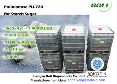 Pullulanase PU-720, 1 400 BU/ml de catégorie comestible d'enzymes dans l'industrie alimentaire pour la production du haut sirop de glucose