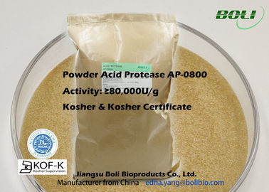 Poudre acide de protéase d'enzymes protéolytiques 80000 U/g pour des protéines Hydrolyse