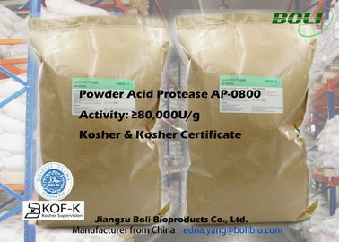 Poudre acide de protéase d'enzymes protéolytiques 80000 U/g pour des protéines Hydrolyse