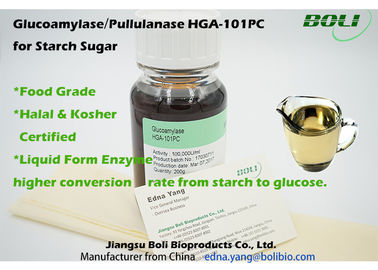 Enzyme 1400B U/ml, Glucoamylase100,000U/ml HGA-101PC de pullulanase de catégorie comestible pour la forme de liquide de sucre d'amidon