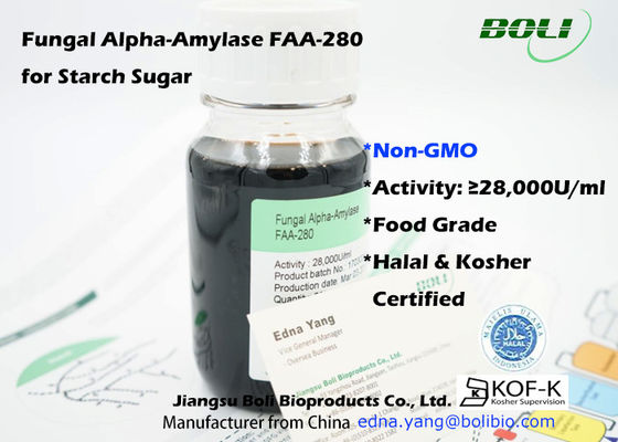 Non industrie fongique d'Alpha Amylase For Starch Sugar d'enzymes de nourriture d'OGM