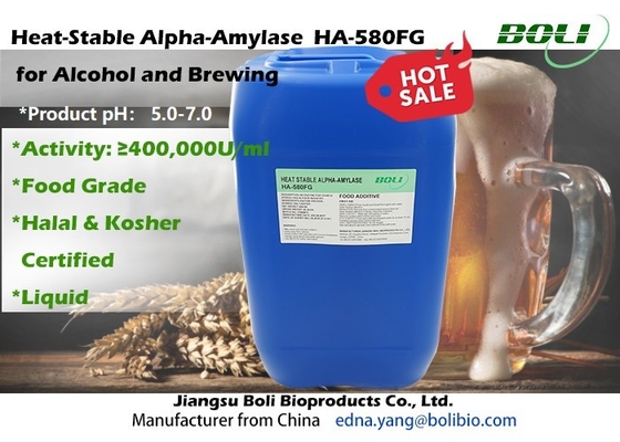 Forte concentration thermostable en Alpha Amylase Enzymes HA-580FG pour l'alcool