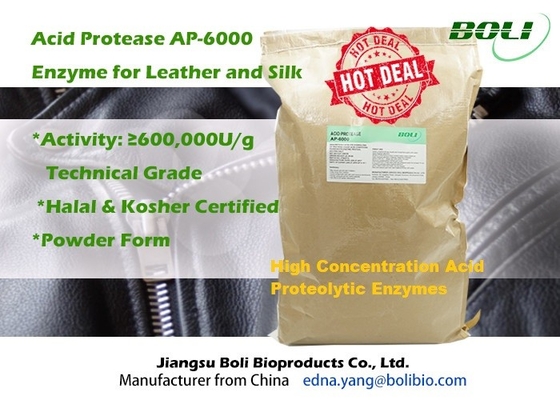 Enzymes protéolytiques AP - 6000 de protéase acide pour la poudre en cuir de 600000 U/G