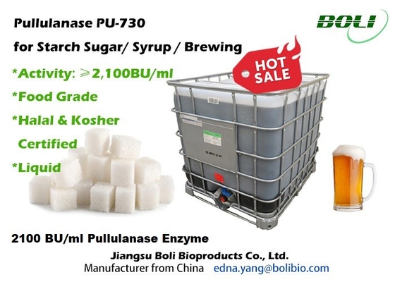 Enzyme de la pullulanase PU-730 pour l'amidon Sugar Syrup Brewing 2100 BU/Ml