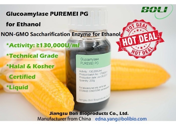 Glucoamylase 	Enzymes pour la catégorie technique de Puremeipg 130000u/Ml d'éthanol