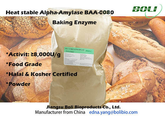 Alpha sain de cuisson thermostable d'amylase d'additifs des enzymes 8,000U/g de l'amylase-alpha BAA-0080