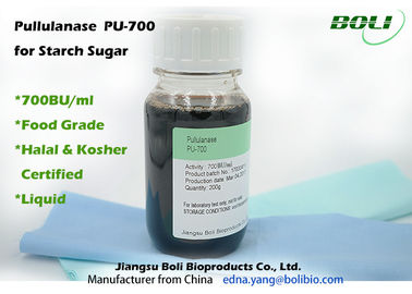 700 BU/ml de catégorie comestible de pullulanase de forte concentration liquide brun clair en enzymes