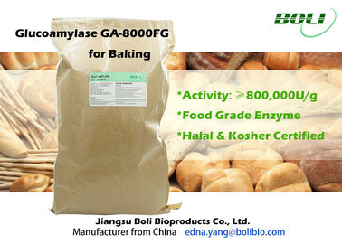 Enzyme GA-8000FG pour la boulangerie, enzymes jaune-clair de glucoamylase de pain de poudre