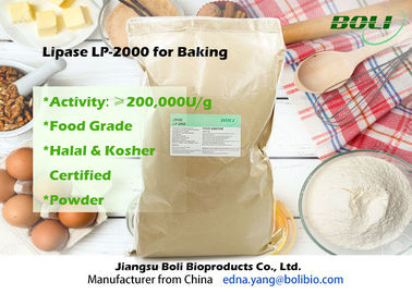 Enzyme LP-2000 de lipase de poudre de catégorie comestible haut efficace pour la boulangerie 200000 U/g