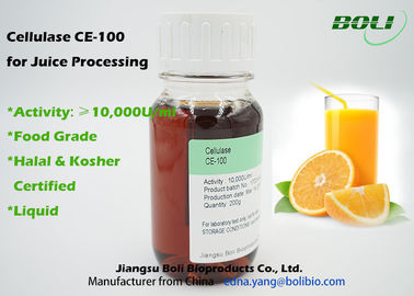 CE d'enzymes de cellulase de grande pureté de catégorie comestible - 100 30 à 70°C pour le jus Productionaq