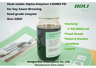 Enzymes à hautes températures de brassage d'amylase-alpha non - GMO pour le brassage de sauce de soja