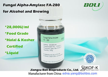 Amylase-alpha fongique liquide FA-280, enzyme stable d'amylase-alpha d'activité brassant non - GMO