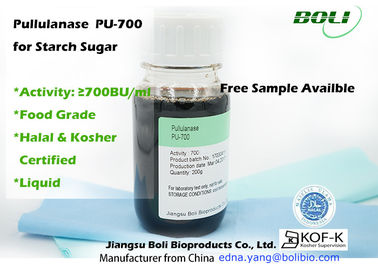 Pullulanase de catégorie comestible, 700 BU/ml d'enzymes dans l'industrie alimentaire pour la production du haut sirop de glucose