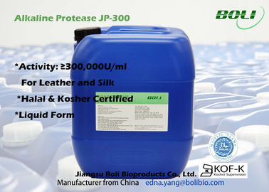 Enzyme protéolytique alcaline liquide de la protéase JP-300 pour le cuir et la soie
