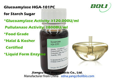 Enzyme 1400B U/ml, enzymes de pullulanase d'enzymes de sucre de Stach de Glucoamylase100,000U/ml avec le certificat halal et cacher