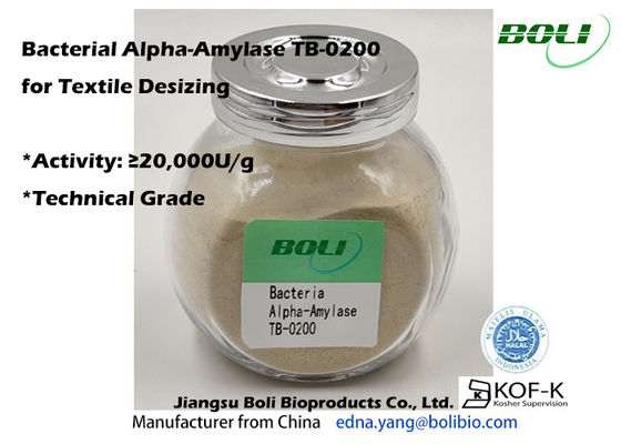 Tissus 20000 enzyme d'amylase-alpha d'U de désencollage/G sous la forme de poudre