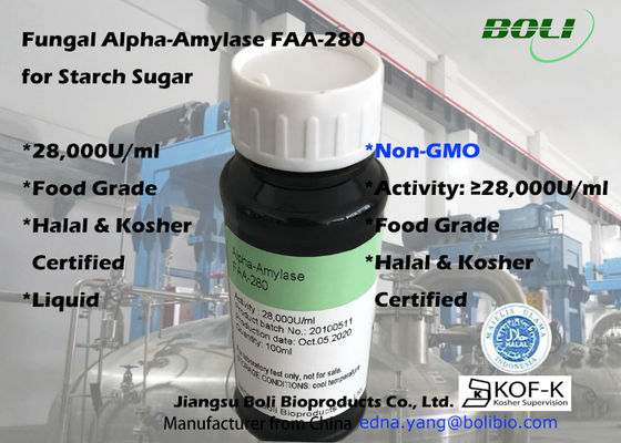 Catégorie comestible NON GMO Alpha Amylase Starch Liquefaction fongique