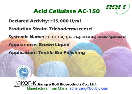 Bio polonais de pH 4,5 de cellulase de textile liquide d'enzymes