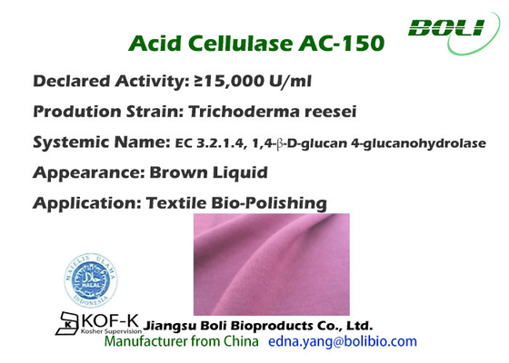 Enzyme commerciale de cellulase de Biopolishing dans l'industrie textile