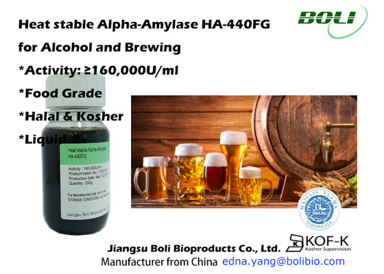 Enzymes liquides Alpha Amylase à hautes températures 160000u/Ml de brassage d'alcool de nourriture