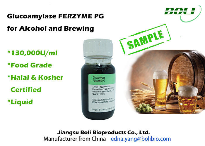 130000U / ml de catégorie comestible d'enzymes de glucoamylase pour le vin et la bière dans l'industrie alimentaire