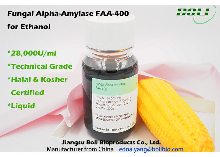 28000 U/ml d'amylase-alpha fongique FAA - 400, enzymes biologiques pour l'éthanol de production