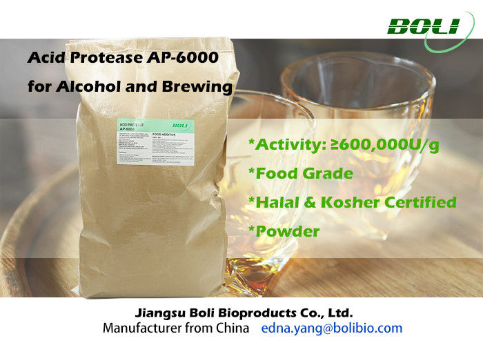 600000U / protéase acide de catégorie comestible de g, haute amylase-alpha efficace brassant pour l'alcool