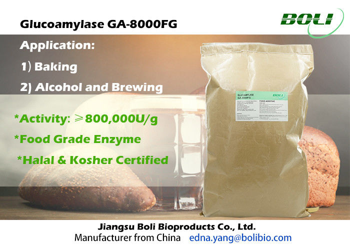 Enzyme commerciale GA - 8000FG 800000U jaune-clair/g de glucoamylase de poudre pour la nourriture Indusry