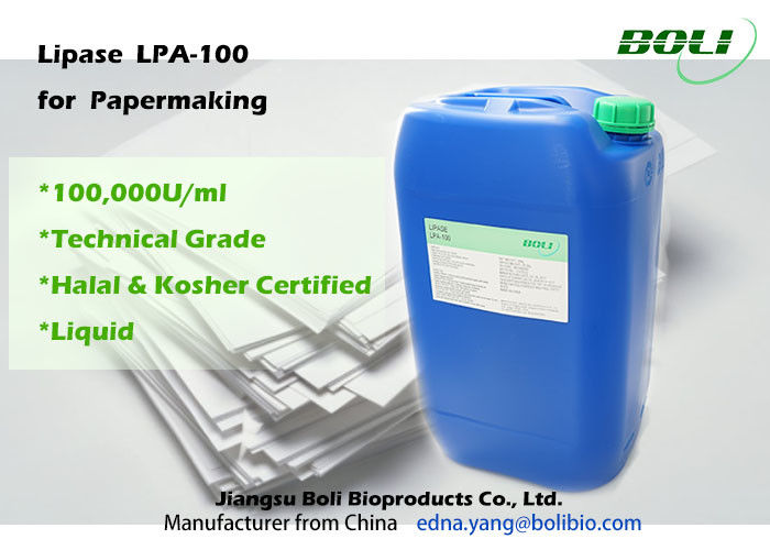 Enzyme liquide de lipase de fabrication du papier 100000 U/ml de forte concentration de forte activité