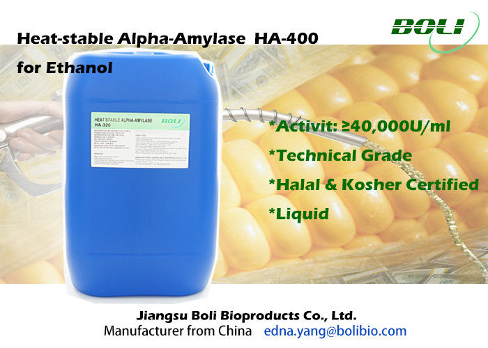 40000 U/ml d'enzymes pour l'amylase-alpha thermostable ha - 400 d'activité stable d'éthanol de pH faible