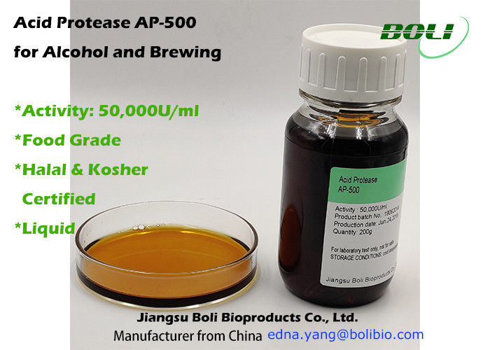 Protéase acide liquide AP -500 pour l'activité enzymatique de brassage d'Aclohol 50000 U/ml