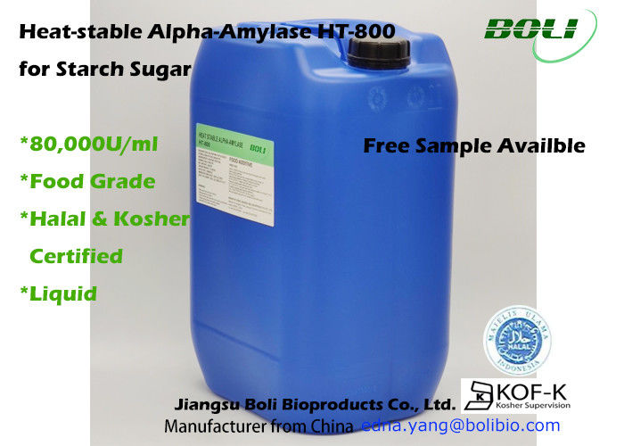 Amylase-alpha thermostable liquide HT-800 d'utilisation alimentaire de forme avec le certificat halal et cacher