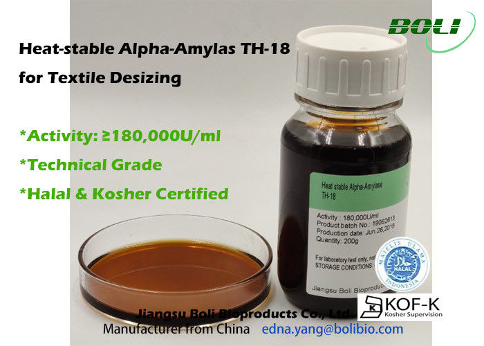 Amylase-alpha liquide pour le désencollage des tissus de textile avec l'excellente résistance thermique