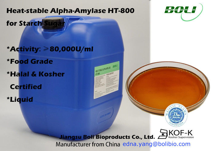 Alpha Amylase liquide thermostable de forte activité Ht-800 pour l'amidon Liquifaction de nourriture