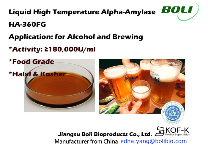 HA-360FG Alpha Amylase Enzyme Liquefaction Enzyme dans le secteur de la brasserie d'alcool